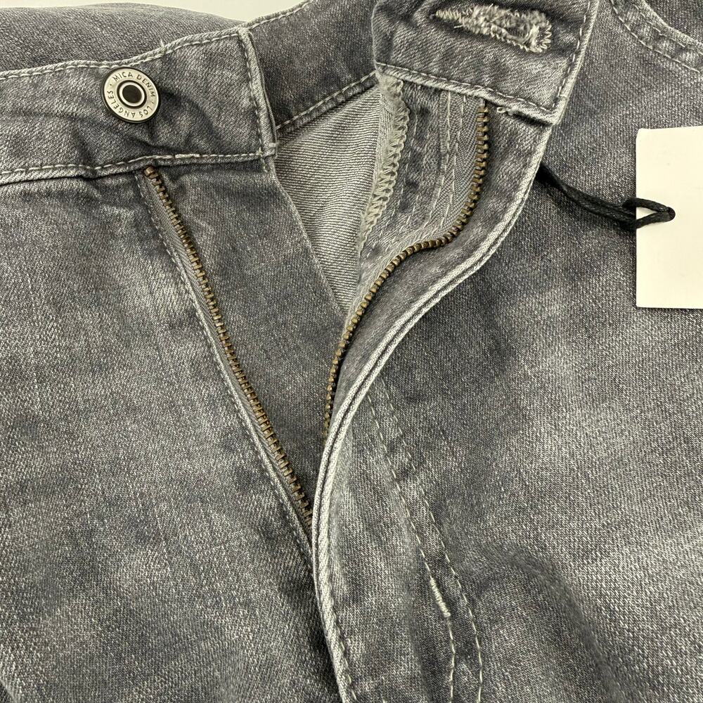 Mica Barrel Jeans Women’s Size 32 NWT Denim Super High Wide Leg Ankle Jeans Gray - Picture 12 of 16